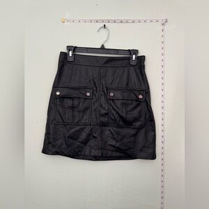 Black leather skirt